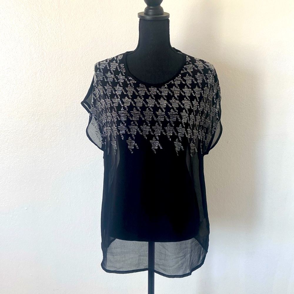 Beaded Black Shirt